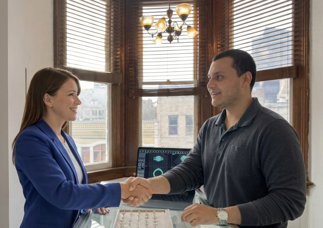 Primer plano de mano con anillo y pulsera de lujo
