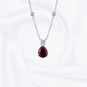 Rebekah Teardrop Ruby Necklace