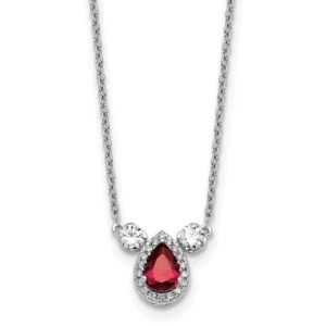 Three Stone Gemstone Necklace