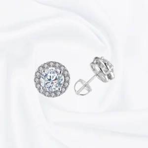 Serene Halo Stud Earrings