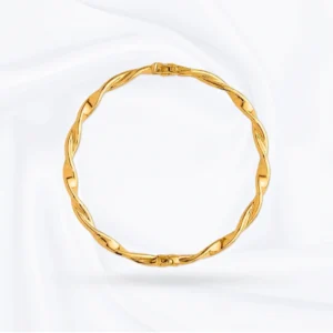 Twisted Hinge Bangle Bracelet